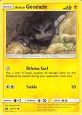 Alolan Geodude 032  - Reverse Holofoil SM  Crimson Invasion - Common