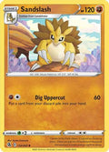 Sandslash 132  - Reverse Holofoil SWSH08 Fusion Strike - Uncommon