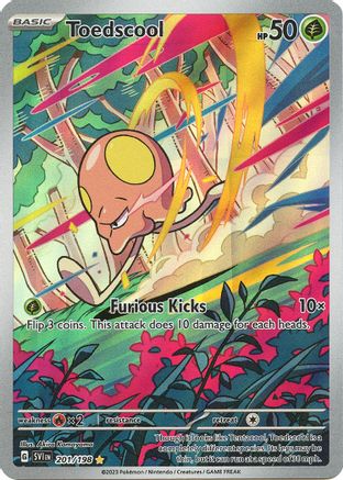 Toedscool 201/198  - Holofoil SV01 Scarlet & Violet Base Set - Illustration Rare