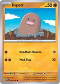 Diglett 050  SV Scarlet & Violet 151 - Common