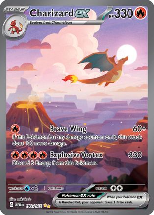 Charizard ex 199/165  - Holofoil SV Scarlet & Violet 151 - Special Illustration Rare