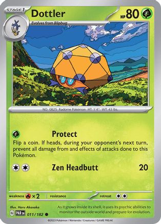 Dottler 011/182  - Reverse Holofoil SV04 Paradox Rift - Common