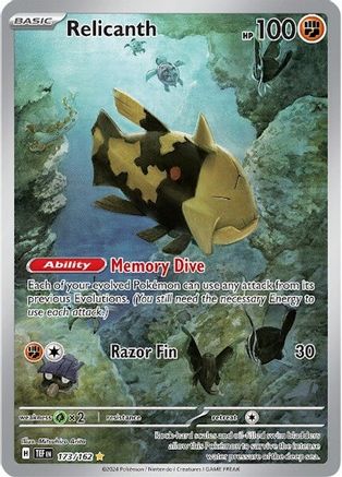 Relicanth 173/162  - Holofoil SV05 Temporal Forces - Illustration Rare