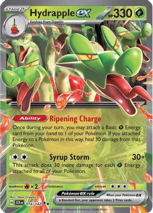 Hydrapple ex 014/142  - Holofoil SV07 Stellar Crown - Double Rare