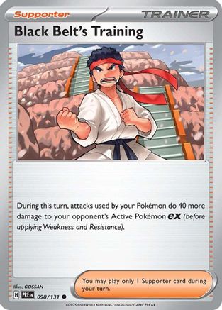 Black Belt's Training 098/131  - Reverse Holofoil SV Prismatic Evolutions - Common