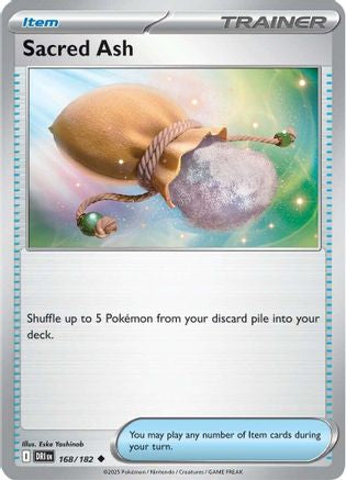 Sacred Ash 168  - Reverse Holofoil SV10 Destined Rivals - Uncommon