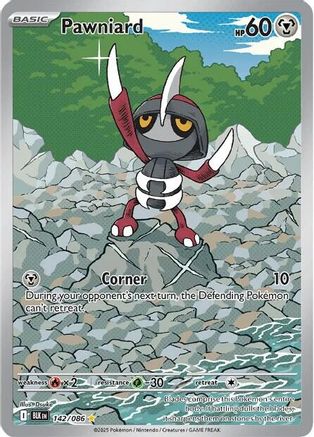 Pawniard 142/086  - Holofoil SV Black Bolt - Illustration Rare