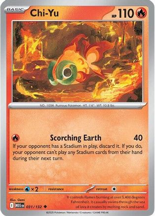 Chi-Yu 031  - Reverse Holofoil ME01 Mega Evolution - Uncommon