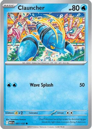 Clauncher 037  - Reverse Holofoil ME01 Mega Evolution - Common