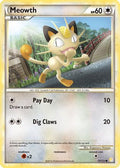 Meowth 075  - Reverse Holofoil HeartGold SoulSilver - Common