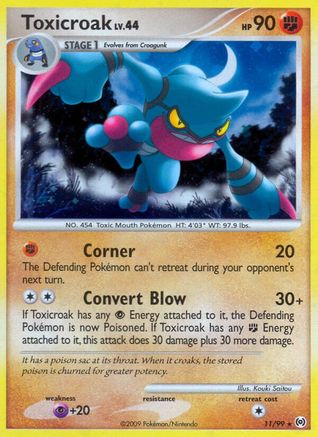 Toxicroak 011/99  - Reverse Holofoil Arceus - Holo Rare