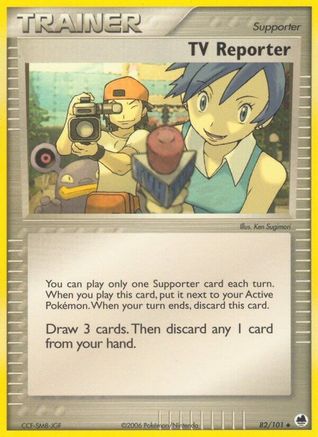 TV Reporter 082/101  - Reverse Holofoil Dragon Frontiers - Uncommon