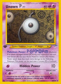Unown [P] 058  - 1st Edition Neo Destiny - Uncommon