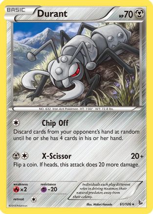 Durant 061  XY  Flashfire - Rare