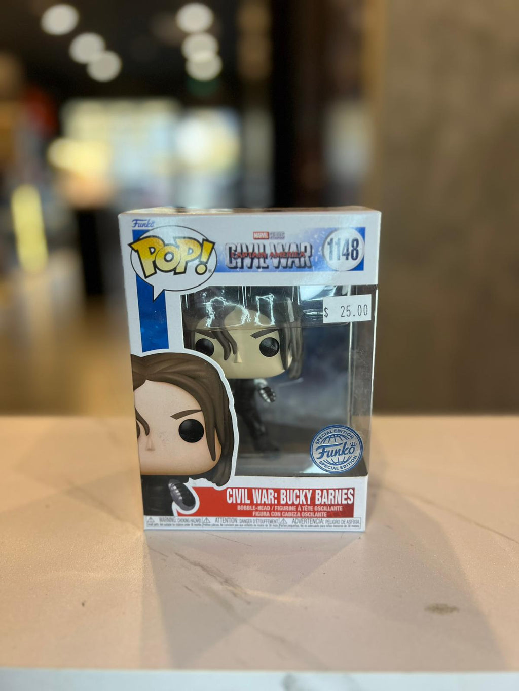 Funko Pop! Marvel Captain America Civil War Bucky Barnes #1148 Special Edition
