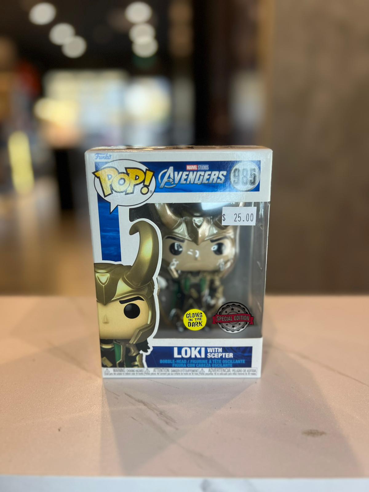 The Avengers - Loki with Scepter Glow in the Dark Pop! Vinyl Figure (RS) #985