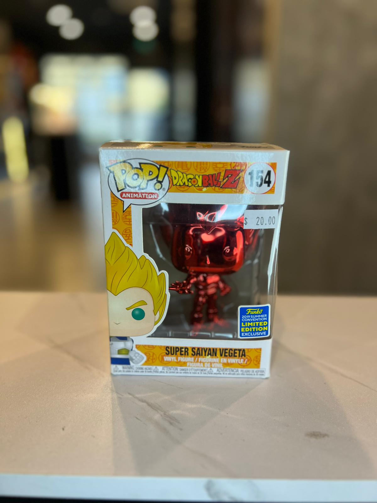 Funko Pop! Super Saiyan Vegeta Red Chrome Figure Dragon Ball Z SDCC Exclusive