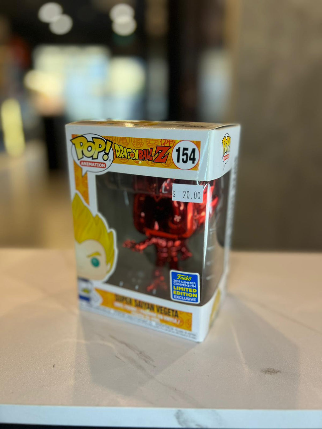 Funko Pop! Super Saiyan Vegeta Red Chrome Figure Dragon Ball Z SDCC Exclusive