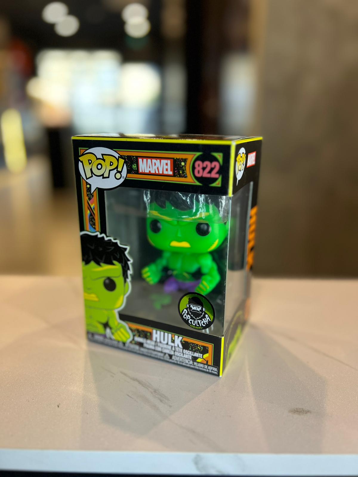 BLACKLIGHT HULK FUNKO POP 822 - BRAND NEW & UNOPENED - POPCULTCHA EXCLUSIVE