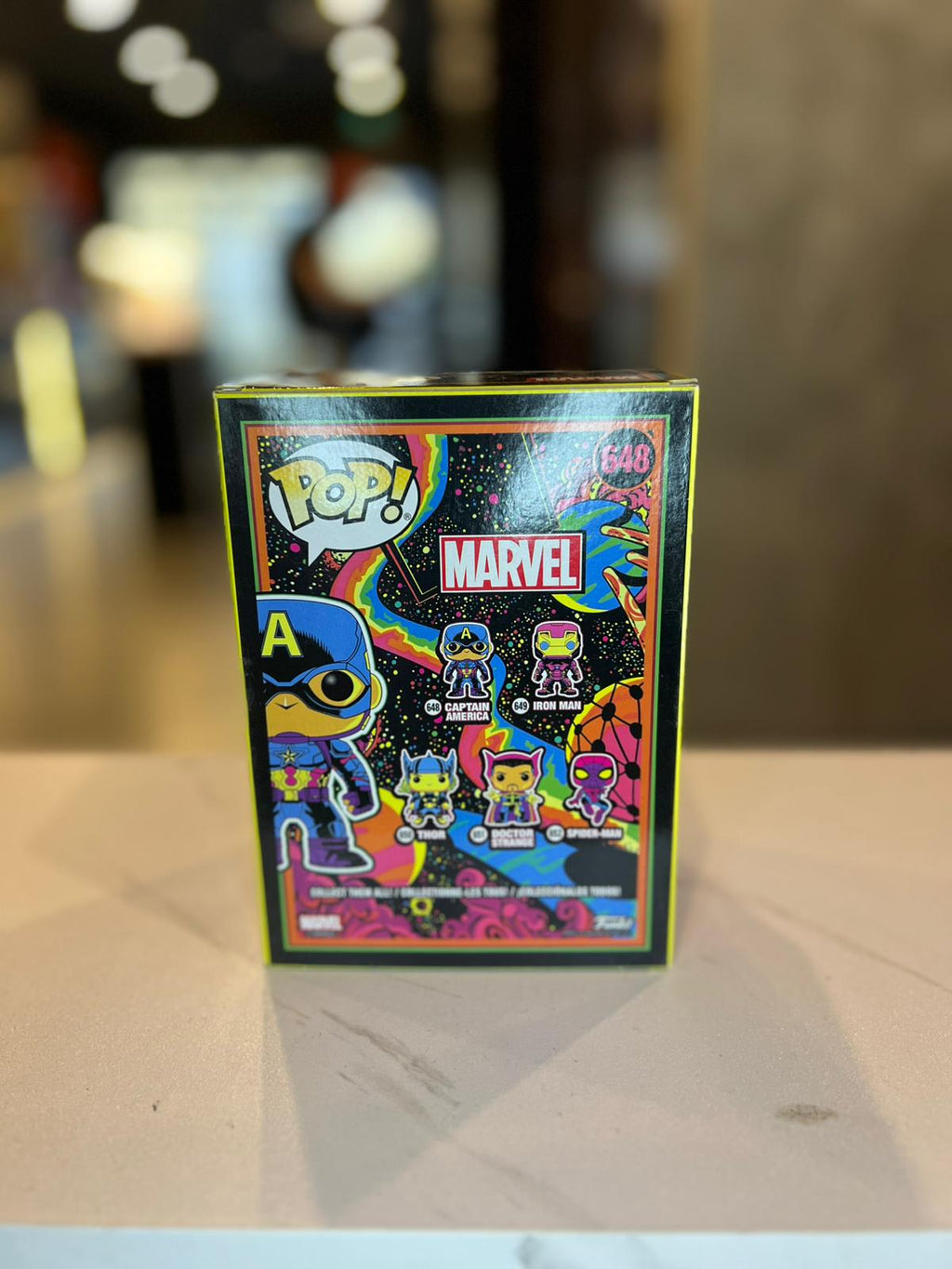 Funko POP! Marvel: Black Light Captain America #648▪️︎Target Exclusive