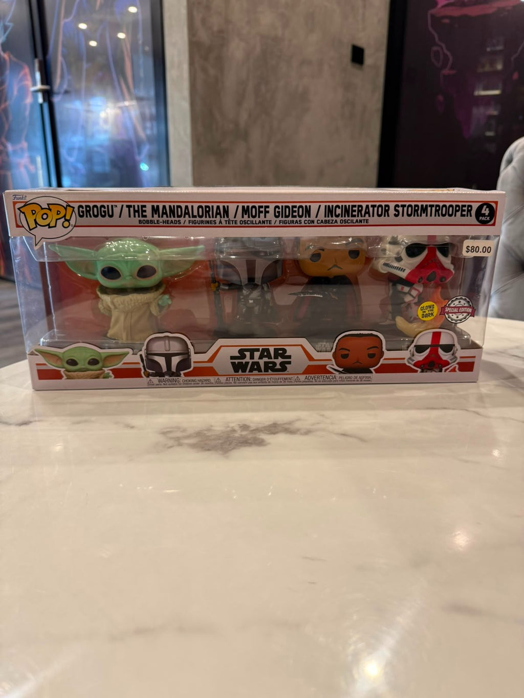 Funko Pop! Star Wars: Mandalorian [Glows in The Dark] 4-Pack Exclusive