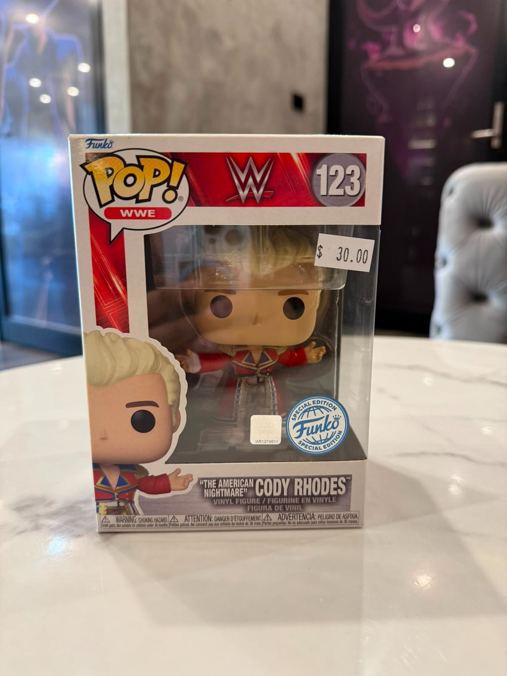 Funko Pop! WWE: WM38 Cody Rhodes (Metallic) Vinyl Figure (Walmart Exclusive)