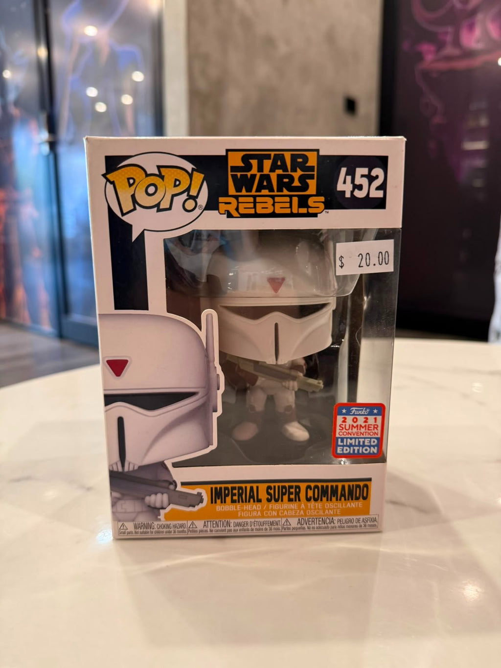 Funko Pop! Star Wars: Imperial Super Commando #452 Funkon Exclusive + Protector