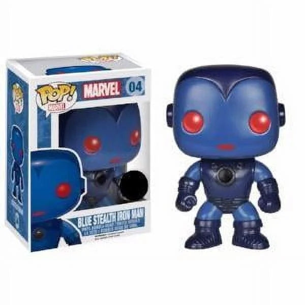 Funko POP Marvel: Blue Stealth Iron Man #04 Vaulted Bobble-Head Figure