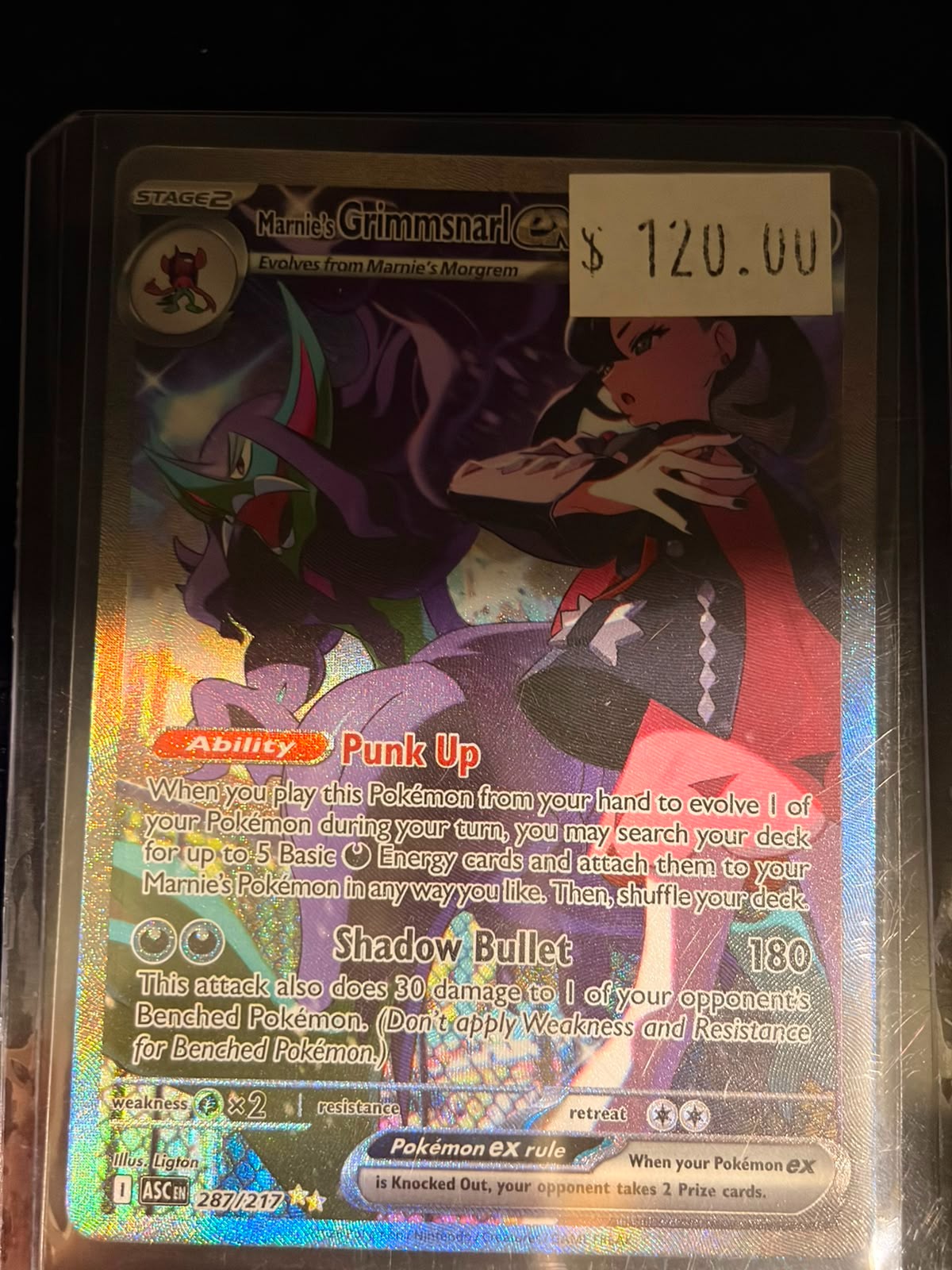 Pokémon Marnie's Grimmsnarl ex 287/217