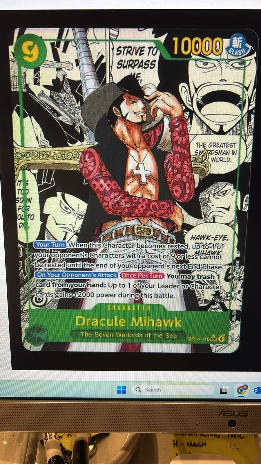 One Piece Dracule Mihawk OP14-119