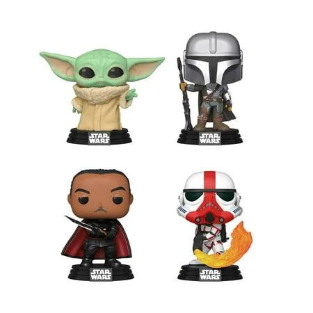 Funko Pop! Star Wars: Mandalorian [Glows in The Dark] 4-Pack Exclusive