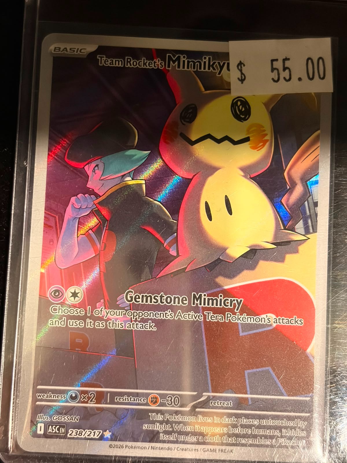 Pokémon Team Rocket's Mimikyu 238/217