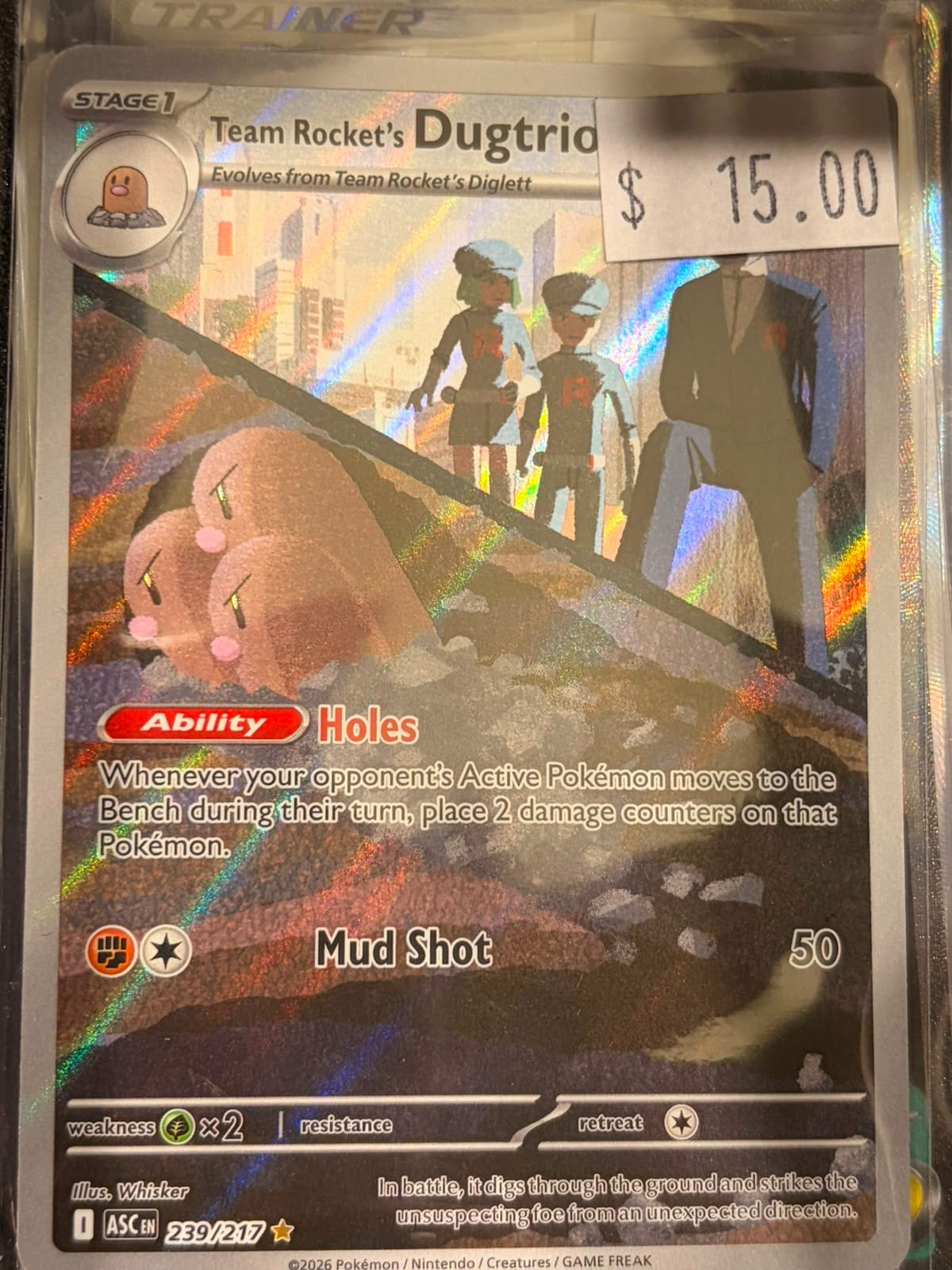 Pokémon Team Rocket's Dugtrio ASC 239/217