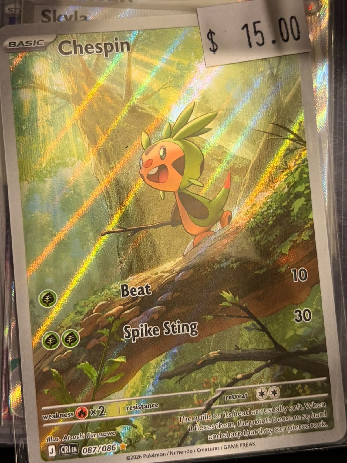 Pokémon Chespin CRI 087/086