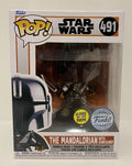 Funko Pop! Star Wars Mandalorian with Darksaber (Chrome & Glow in the Dark)