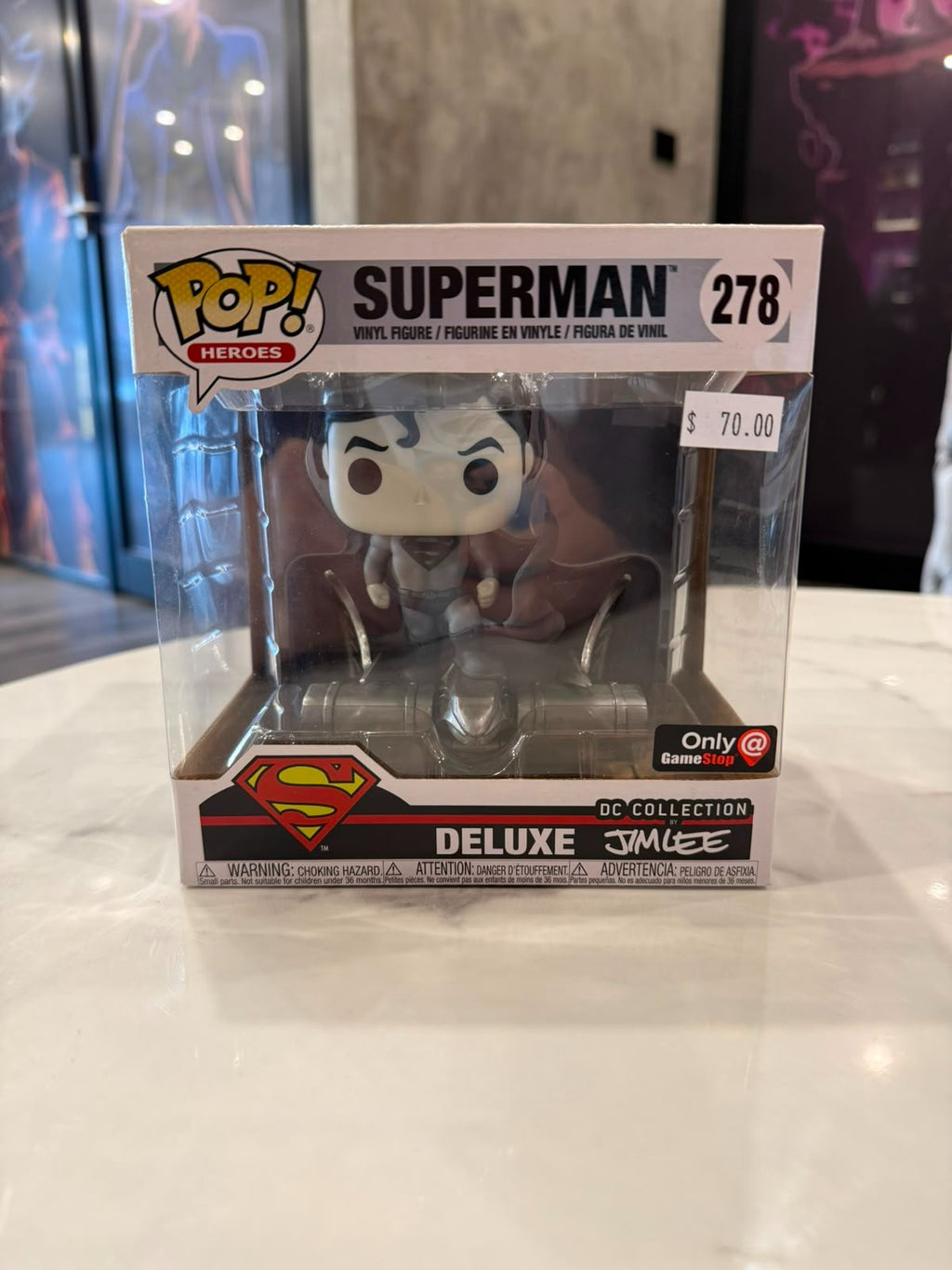 Funko Pop! Jim Lee Superman Special Black and White Edition Exclusive Figure