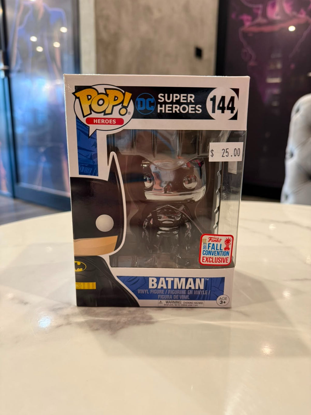 Funko Pop! Black Chrome Batman #144 Fall Convention Exclusive