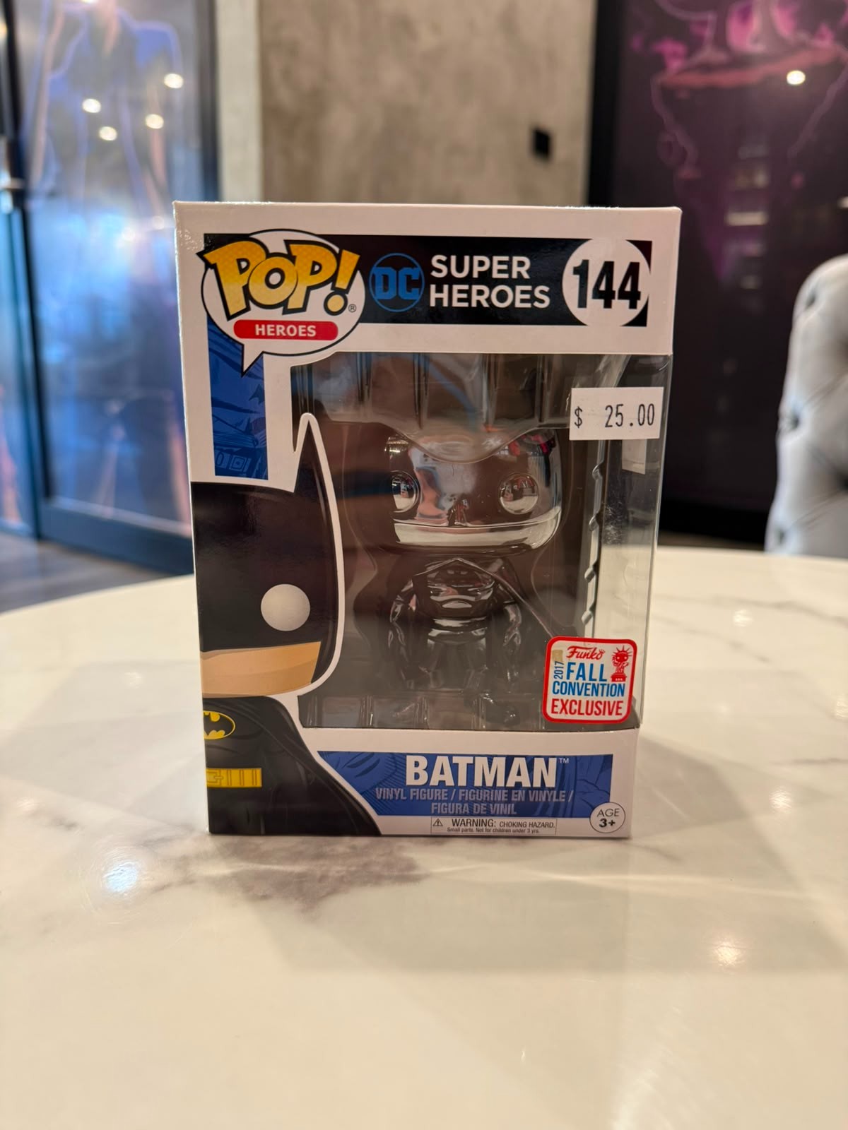 Funko Pop! Black Chrome Batman #144 Fall Convention Exclusive