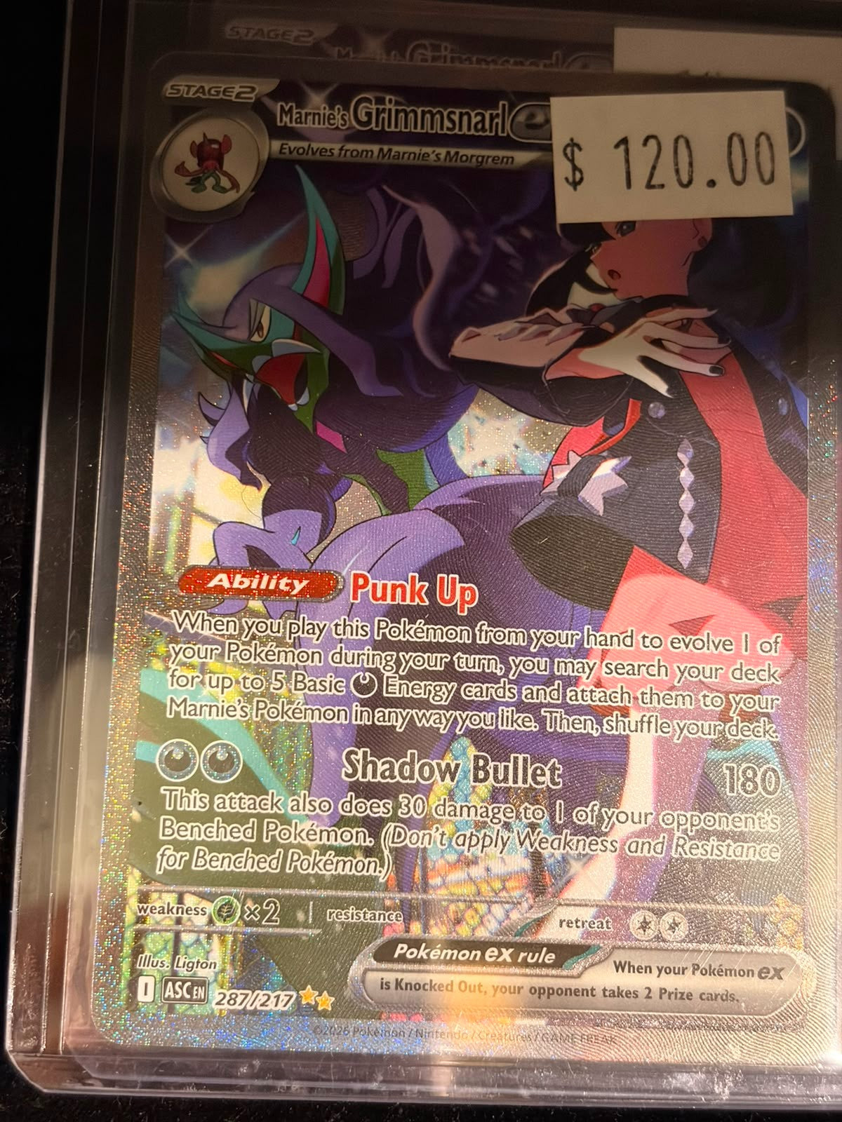 Pokémon Marnie's Grimmsnarl 287/217
